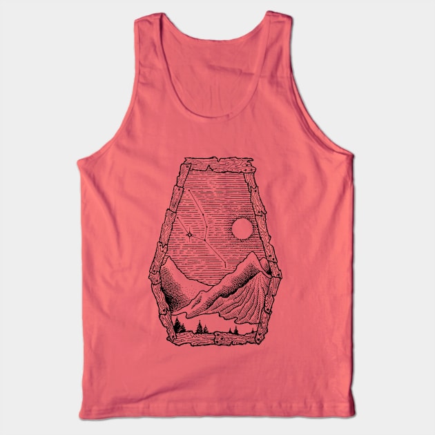 Mountain frame Tank Top by wilfred